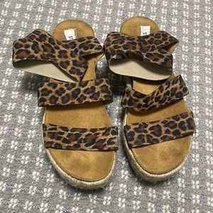 Cheetah Steve Madden platform sandals